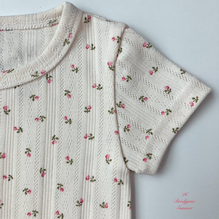 Brody Jane - Korean Baby Fashion - #babygirlfashion - Jacquard Flower Bib - 8
