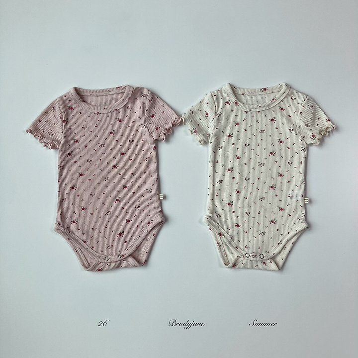 Brody Jane - Korean Baby Fashion - #babygirlfashion - Flower Eyelet Short Sleeve Bodysuit - 3