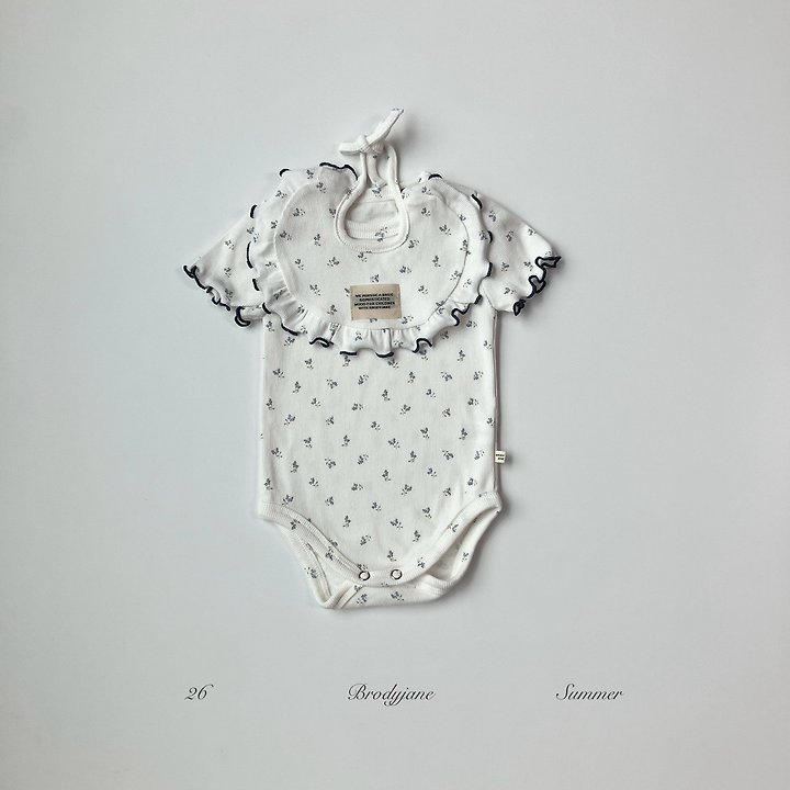 Brody Jane - Korean Baby Fashion - #babylifestyle - Blueberry Flower Bodysuit