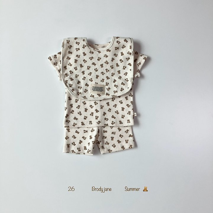 Brody Jane - Korean Baby Fashion - #babylifestyle - Bear Short Sleeve Bodysuit - 4