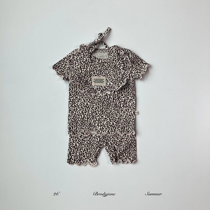Brody Jane - Korean Baby Fashion - #babyoutfit - Pink Leo Short Sleeve Setup - 2