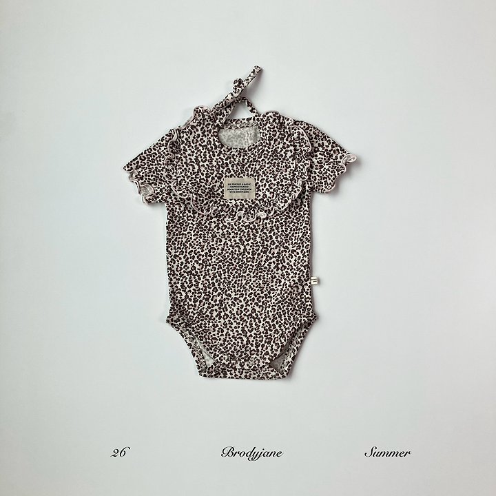 Brody Jane - Korean Baby Fashion - #babyoutfit - Pink Leo Short Sleeve Bodysuit