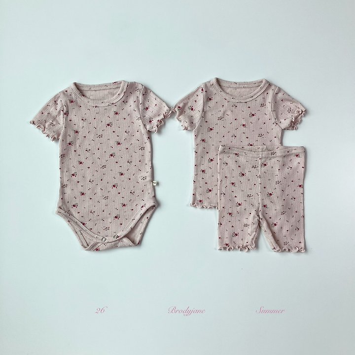Brody Jane - Korean Baby Fashion - #babyoutfit - Flower Eyelet Short Sleeve Setup - 9