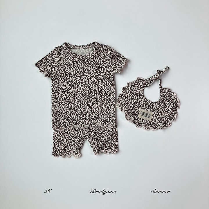 Brody Jane - Korean Baby Fashion - #babyoutfit - Pink Leo Short Sleeve Setup - 4