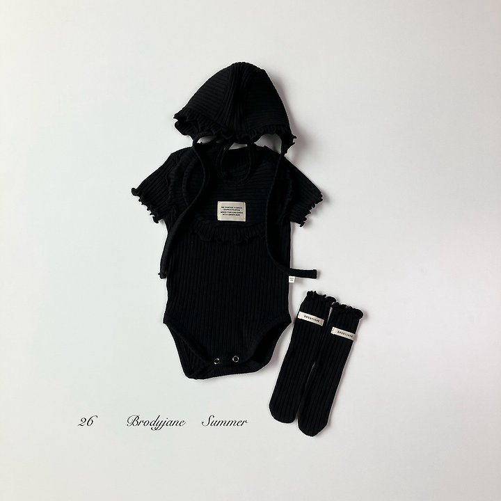 Brody Jane - Korean Baby Fashion - #babywear - Black Frill Bib