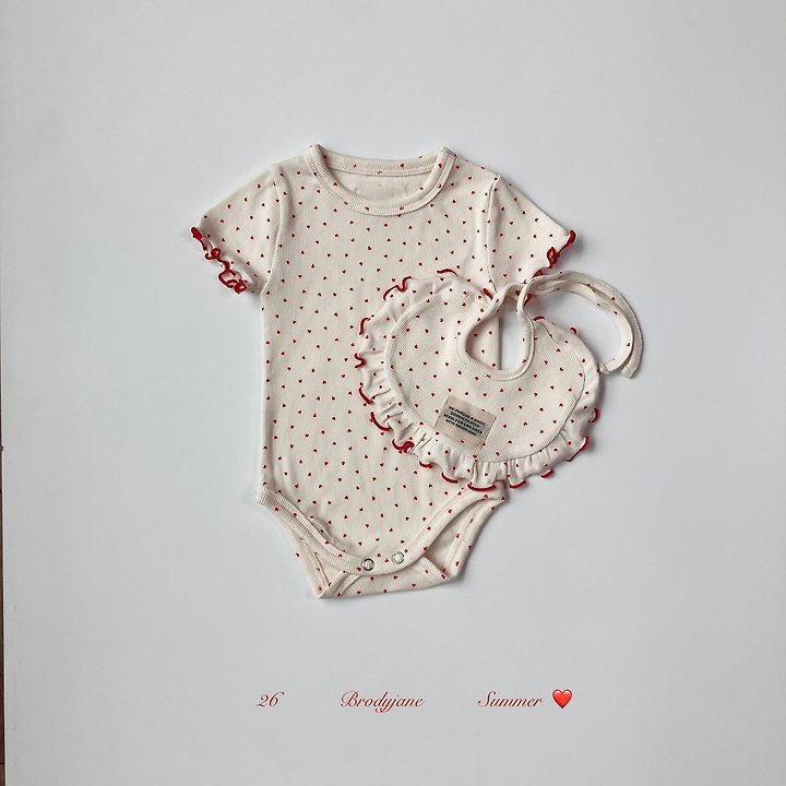 Brody Jane - Korean Baby Fashion - #onlinebabyboutique - Heart Short Sleeve Setup - 6