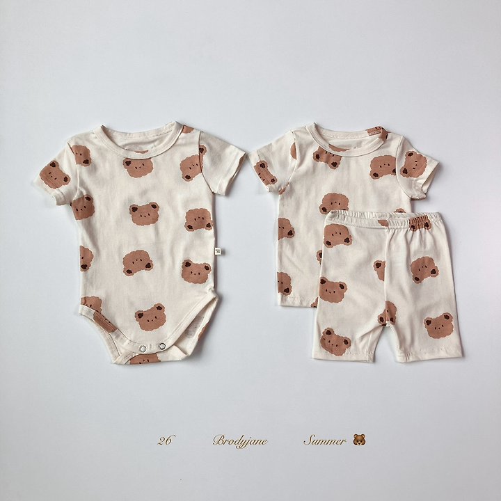 Brody Jane - Korean Baby Fashion - #onlinebabyboutique - Mongle Bear Bodysuit - 2