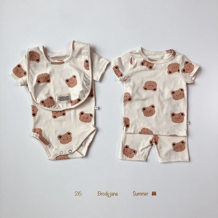 Brody Jane - Korean Baby Fashion - #onlinebabyboutique - Mongle Bear Bib