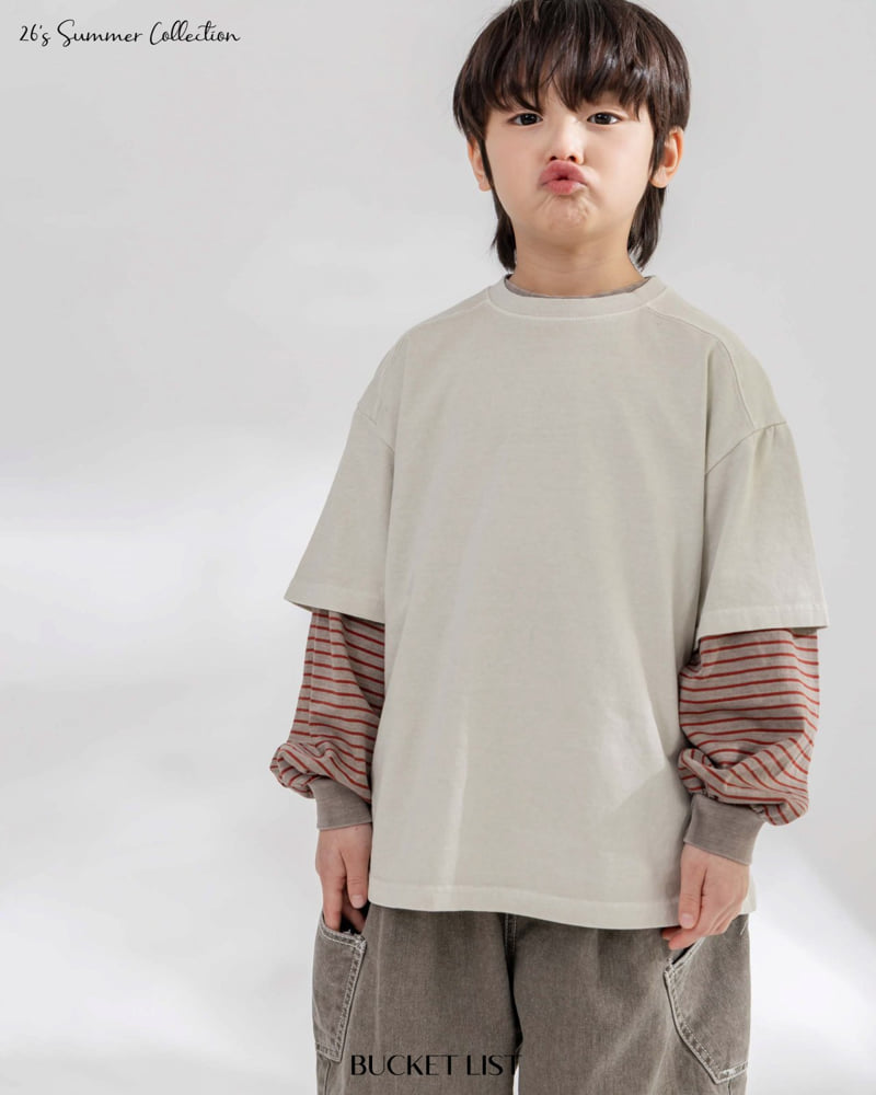 Bucket List - Korean Children Fashion - #Kfashion4kids - Dyed Short Sleeve Tee - 6