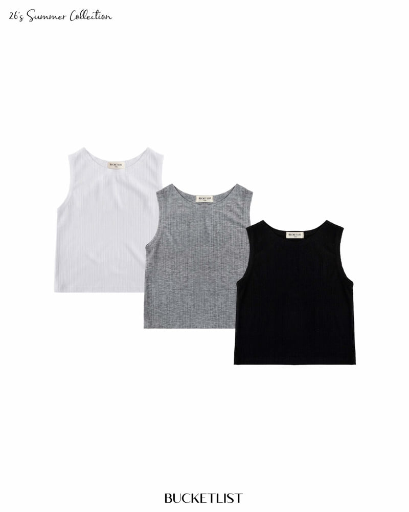Bucket List - Korean Children Fashion - #Kfashion4kids - Soft Sleeveless Tee