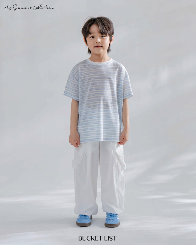 Bucket List - Korean Children Fashion - #Kfashion4kids - Tencel Stripe Short Sleeve Tee - 10