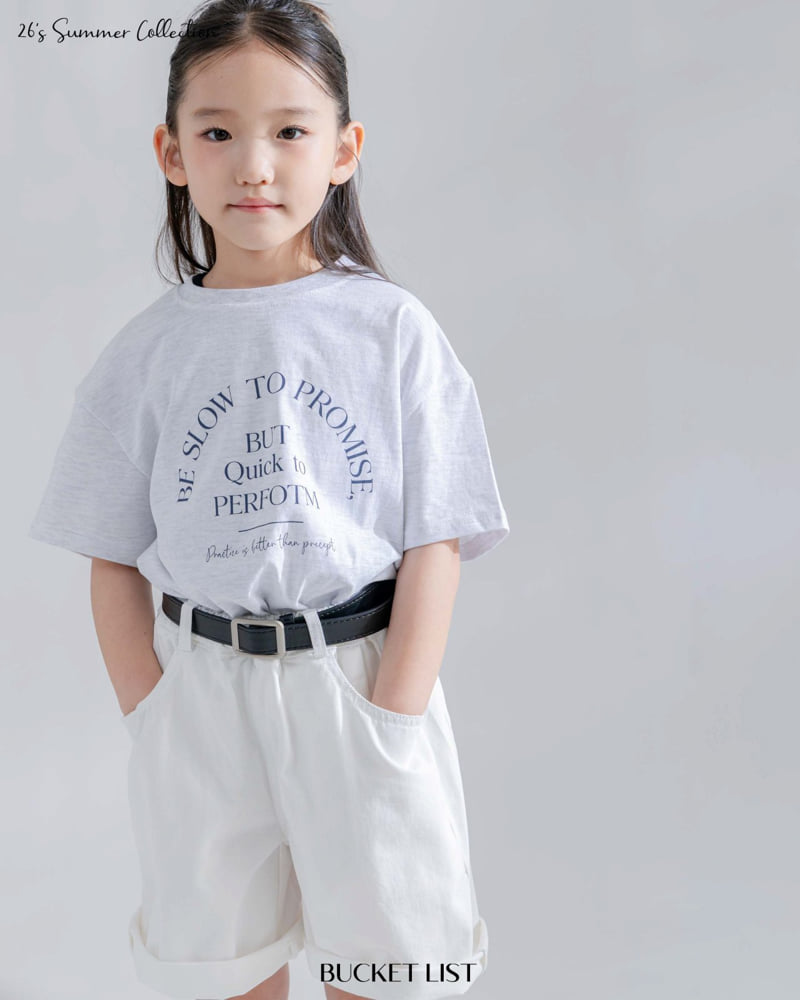 Bucket List - Korean Children Fashion - #Kfashion4kids - Simple Letter Short Sleeve Tee - 9