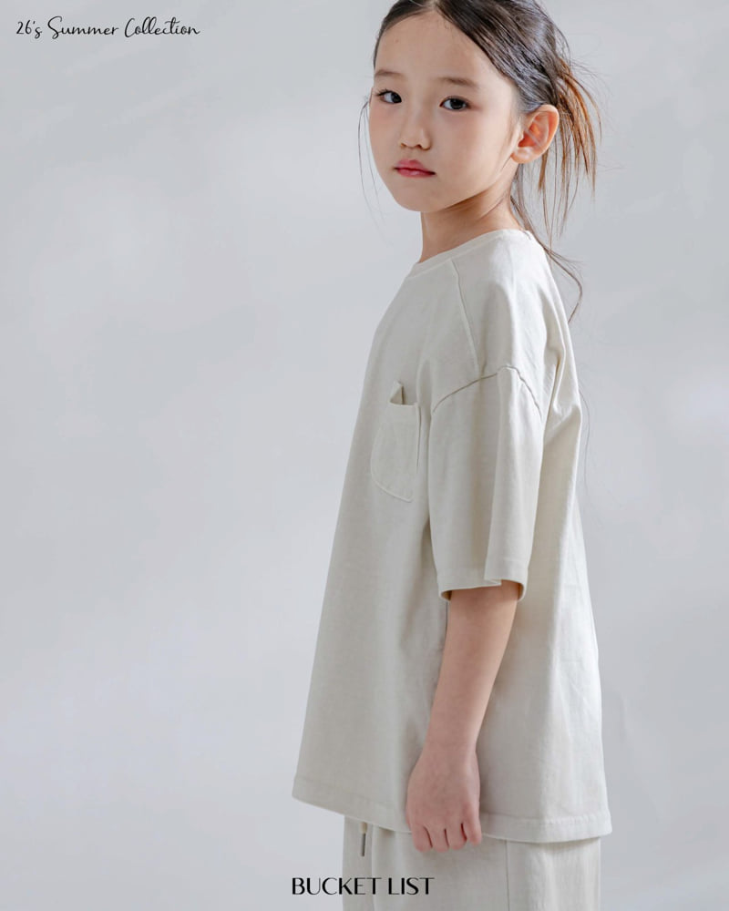 Bucket List - Korean Children Fashion - #childofig - Summer Dyed Pocket Tee - 6
