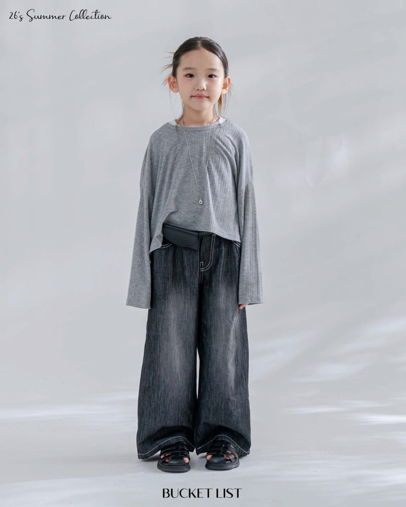 Bucket List - Korean Children Fashion - #childofig - Soft Crop Long Sleeve Tee - 11