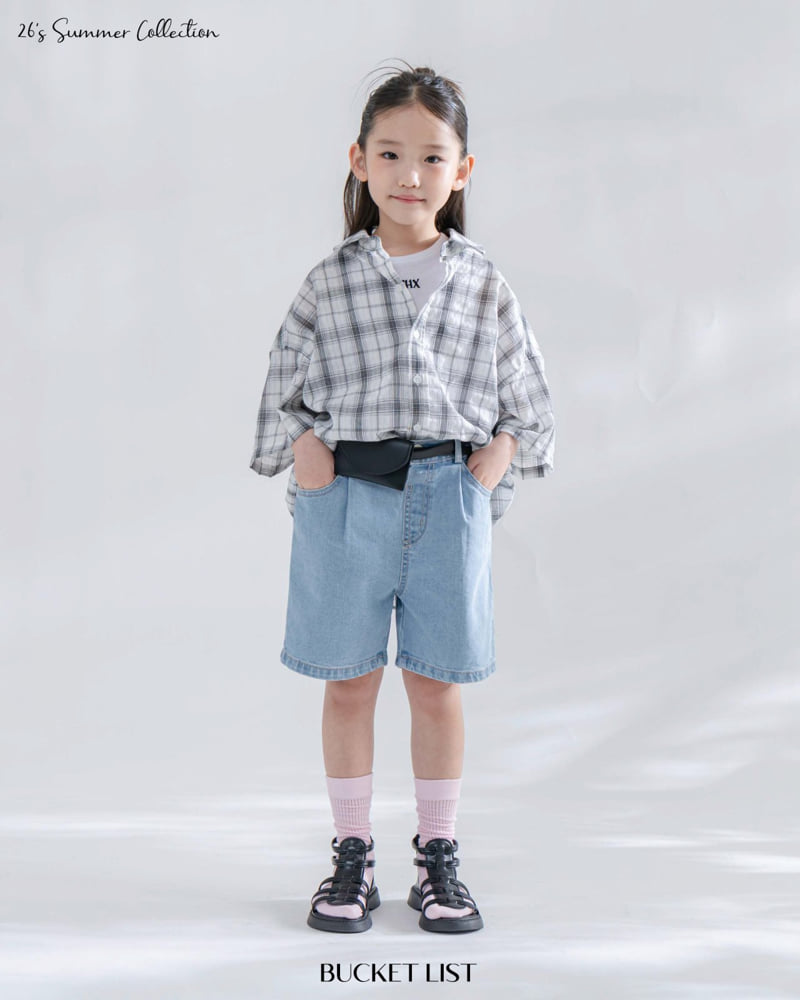 Bucket List - Korean Children Fashion - #prettylittlegirls - Crunch Denim Shorts - 4