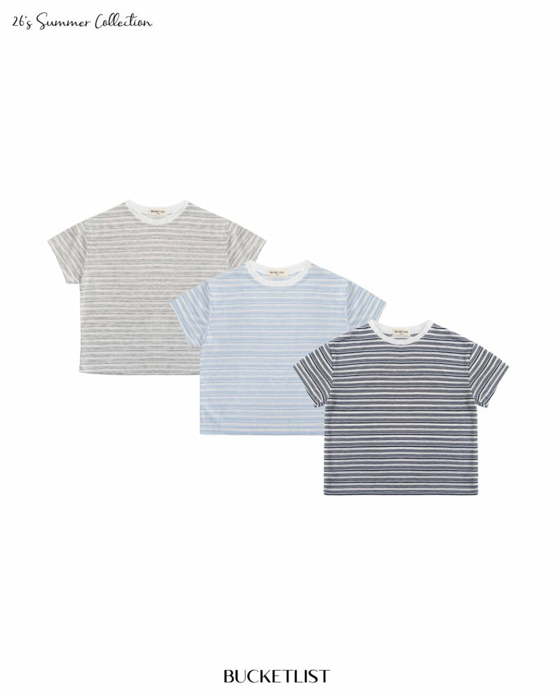 Bucket List - Korean Children Fashion - #childofig - Tencel Stripe Short Sleeve Tee