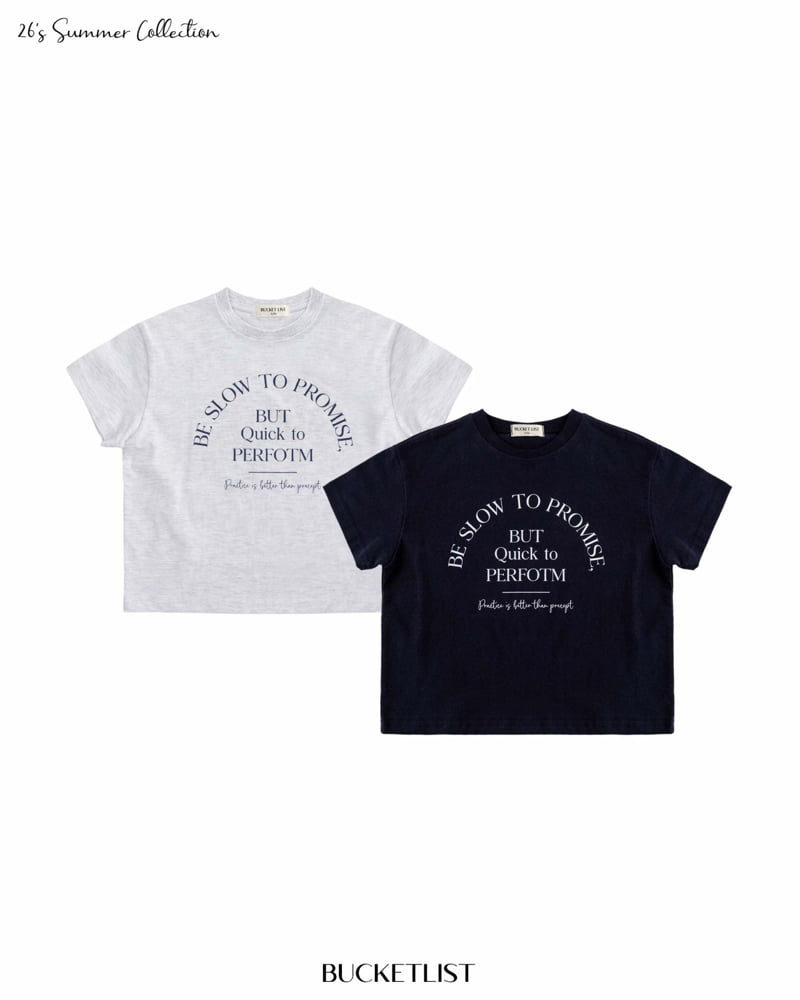 Bucket List - Korean Children Fashion - #childofig - Simple Letter Short Sleeve Tee