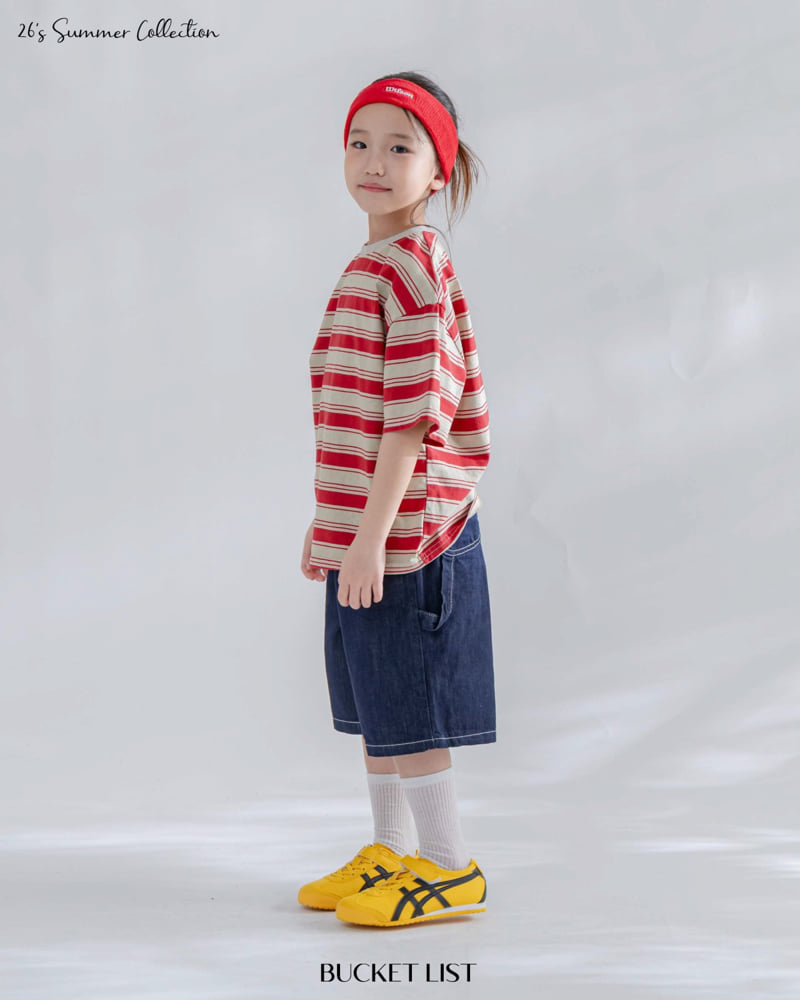Bucket List - Korean Children Fashion - #childofig - Summer Dyed Stripe Short Sleeve Tee - 7