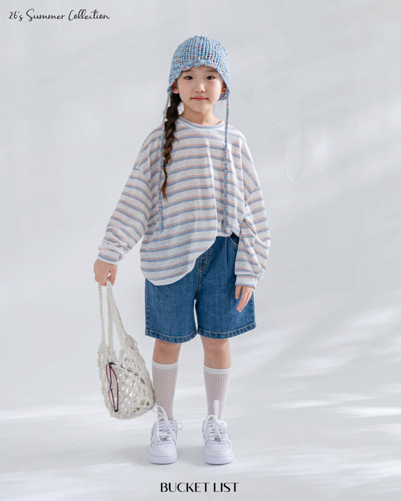 Bucket List - Korean Children Fashion - #childrensboutique - Crunch Denim Shorts - 6