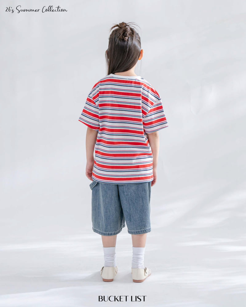 Bucket List - Korean Children Fashion - #childrensboutique - Draw Patch Stripe Tee - 5