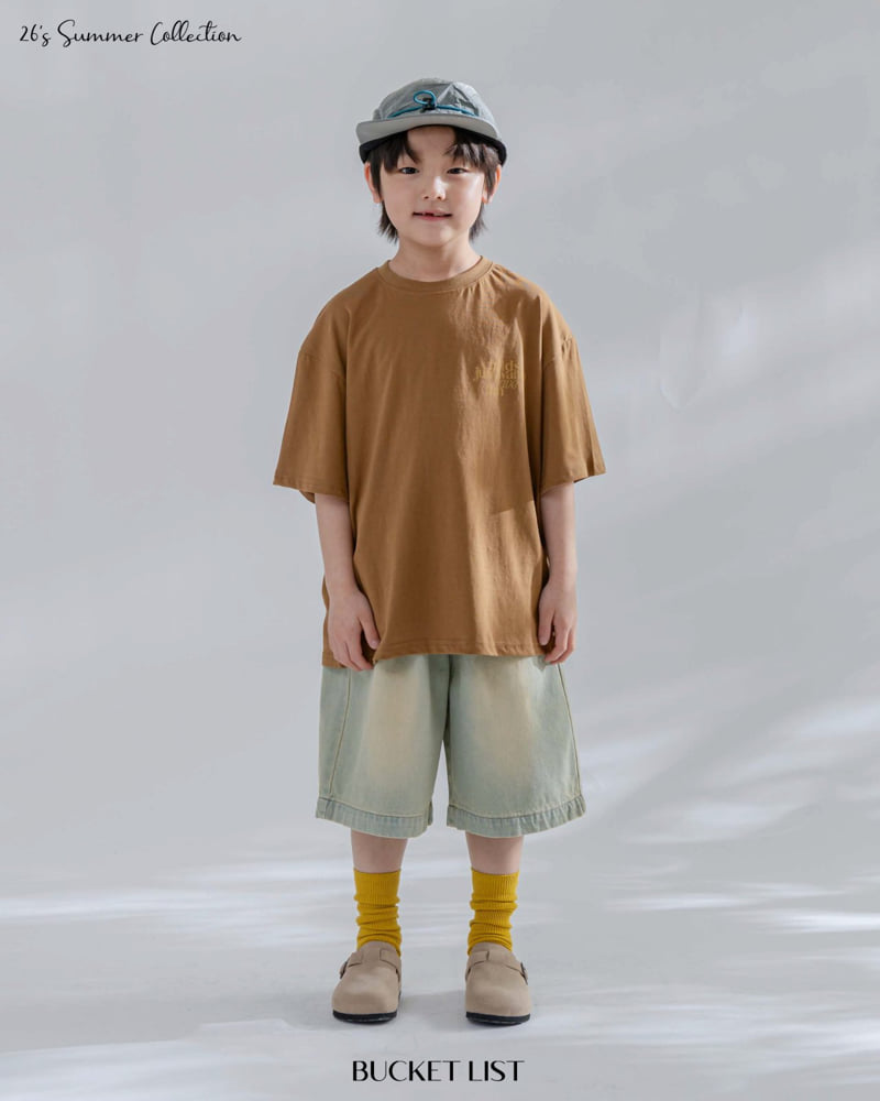 Bucket List - Korean Children Fashion - #childofig - Washed Bermuda Denim Pants - 4