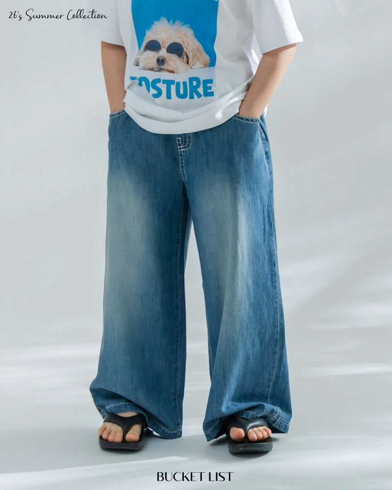 Bucket List - Korean Children Fashion - #childrensboutique - Summer Slub Denim Pants - 12