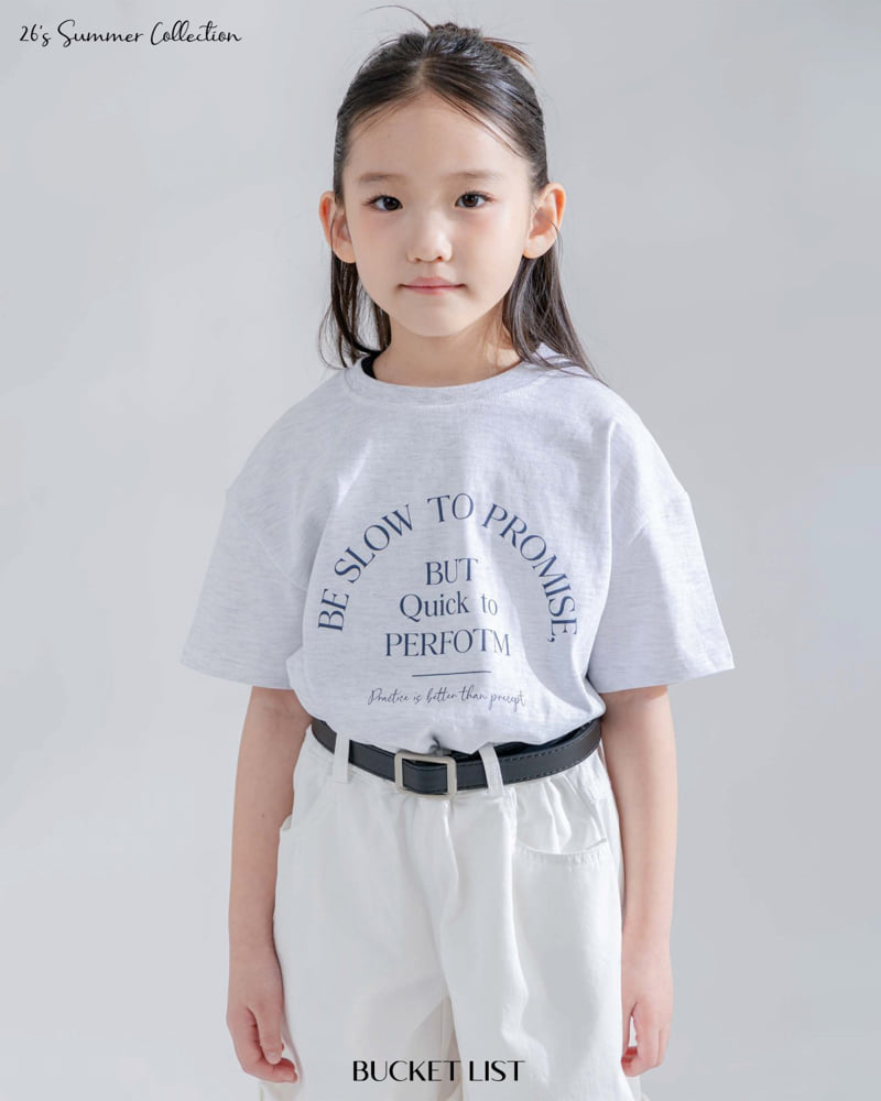 Bucket List - Korean Children Fashion - #designkidswear - Simple Letter Short Sleeve Tee - 3