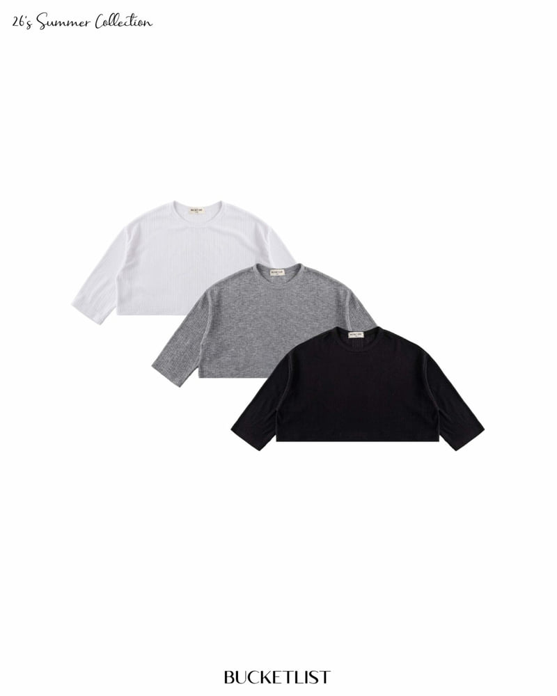 Bucket List - Korean Children Fashion - #discoveringself - Soft Crop Long Sleeve Tee