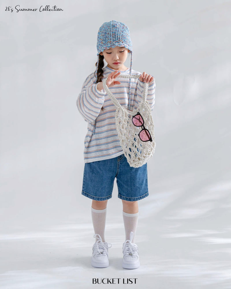 Bucket List - Korean Children Fashion - #discoveringself - Crunch Denim Shorts - 8