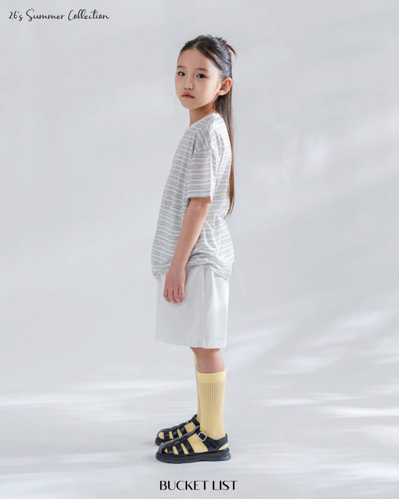 Bucket List - Korean Children Fashion - #discoveringself - Tencel Stripe Short Sleeve Tee - 5