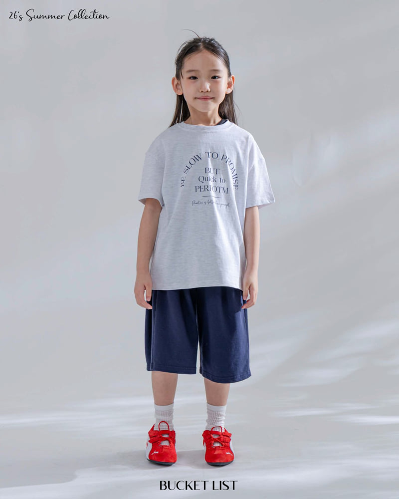 Bucket List - Korean Children Fashion - #designkidswear - Simple Letter Short Sleeve Tee - 4
