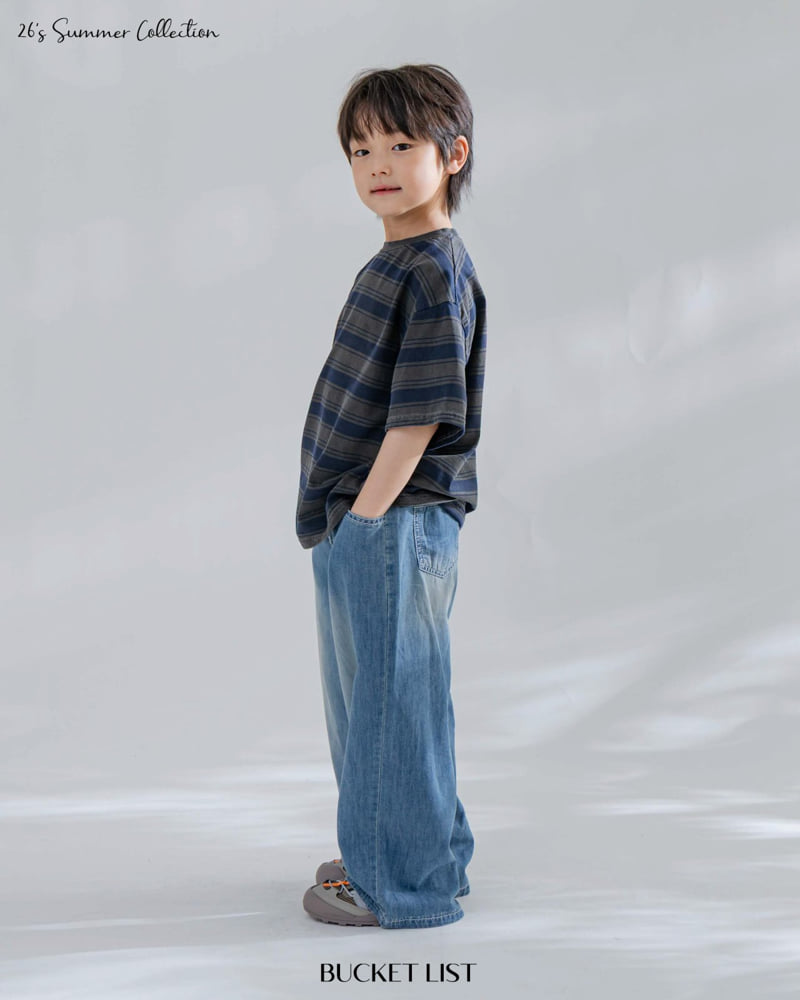 Bucket List - Korean Children Fashion - #discoveringself - Summer Dyed Stripe Short Sleeve Tee - 10