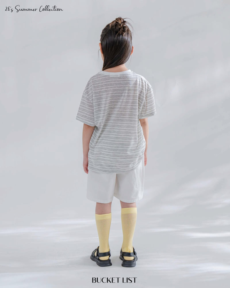 Bucket List - Korean Children Fashion - #fashionkids - Tencel Stripe Short Sleeve Tee - 6