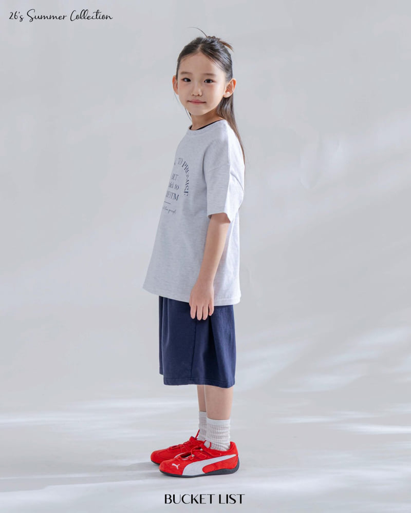 Bucket List - Korean Children Fashion - #fashionkids - Simple Letter Short Sleeve Tee - 5
