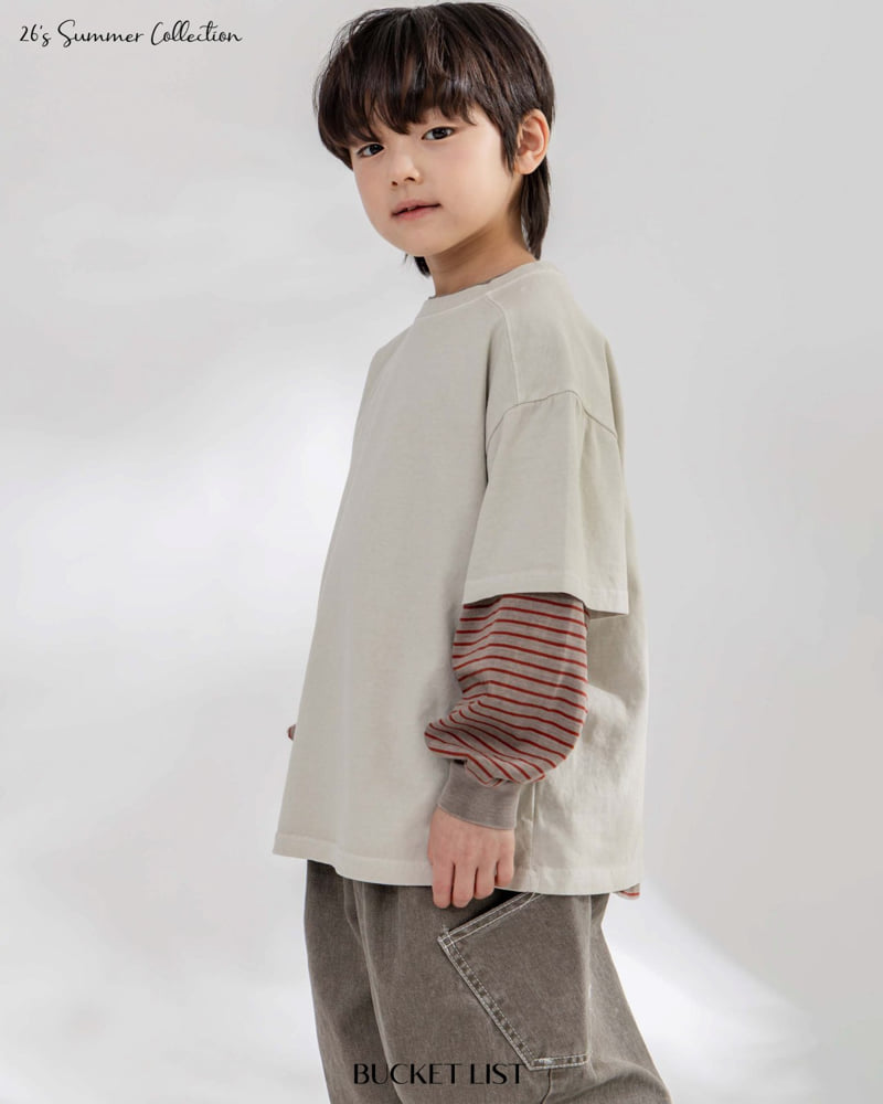 Bucket List - Korean Children Fashion - #kidsshorts - Dyed Short Sleeve Tee - 3