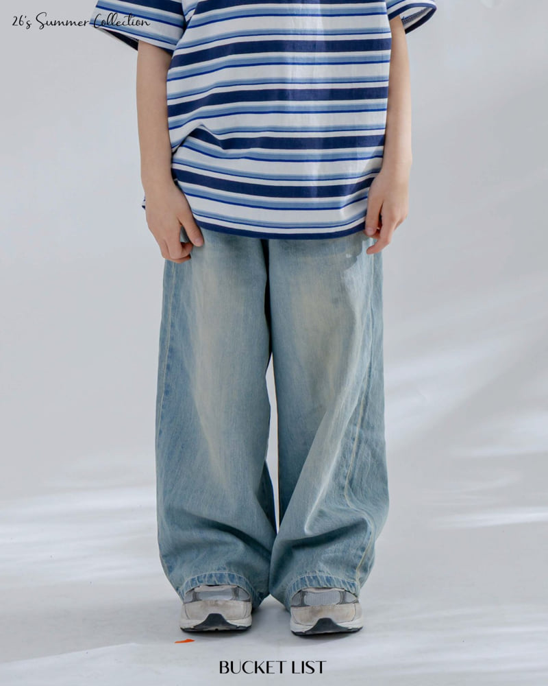 Bucket List - Korean Children Fashion - #kidsshorts - Summer Cat Brush Denim Pants - 12