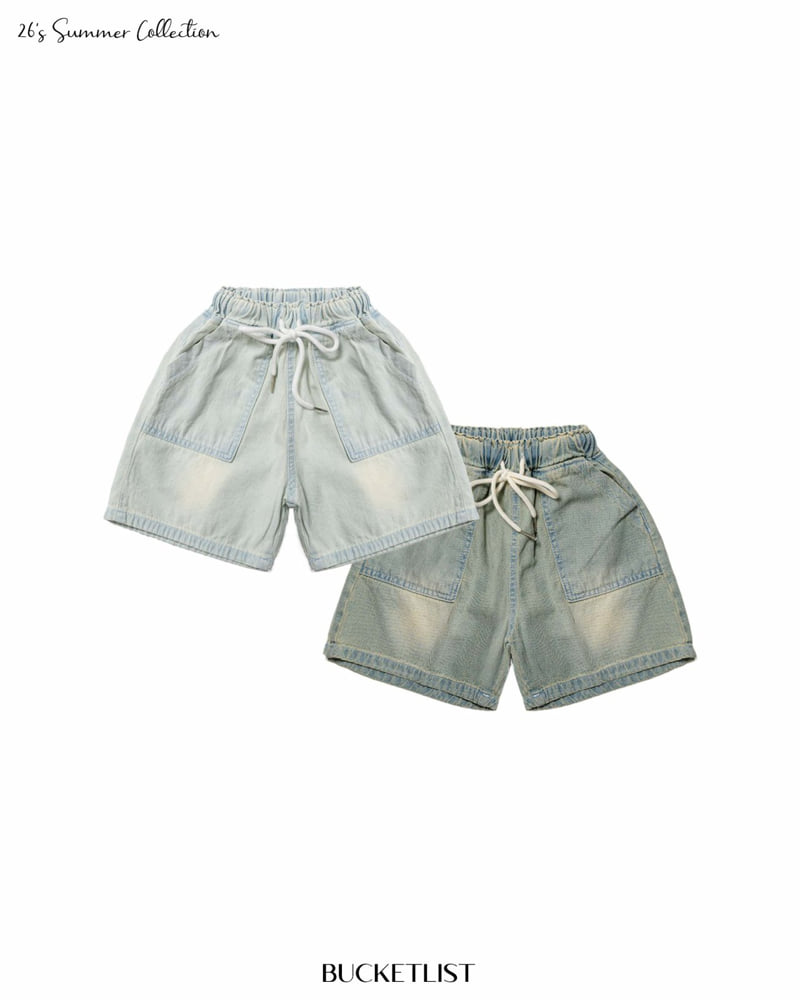 Bucket List - Korean Children Fashion - #kidsshorts - Brush Denim Shorts