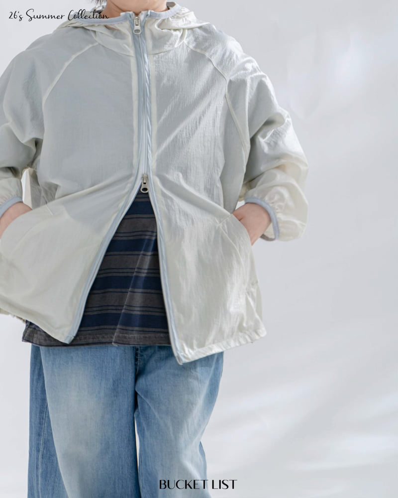 Bucket List - Korean Children Fashion - #kidsshorts - Glossy Hood Jumper - 5