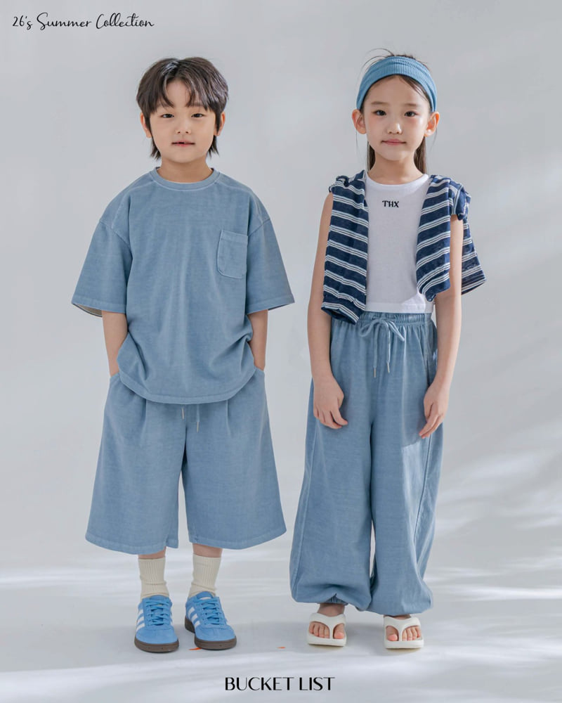 Bucket List - Korean Children Fashion - #kidsstore - Summer Dyed Pocket Tee - 12