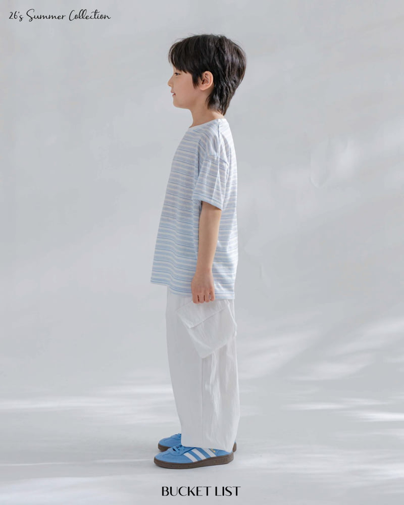 Bucket List - Korean Children Fashion - #kidsstore - Tencel Stripe Short Sleeve Tee - 8