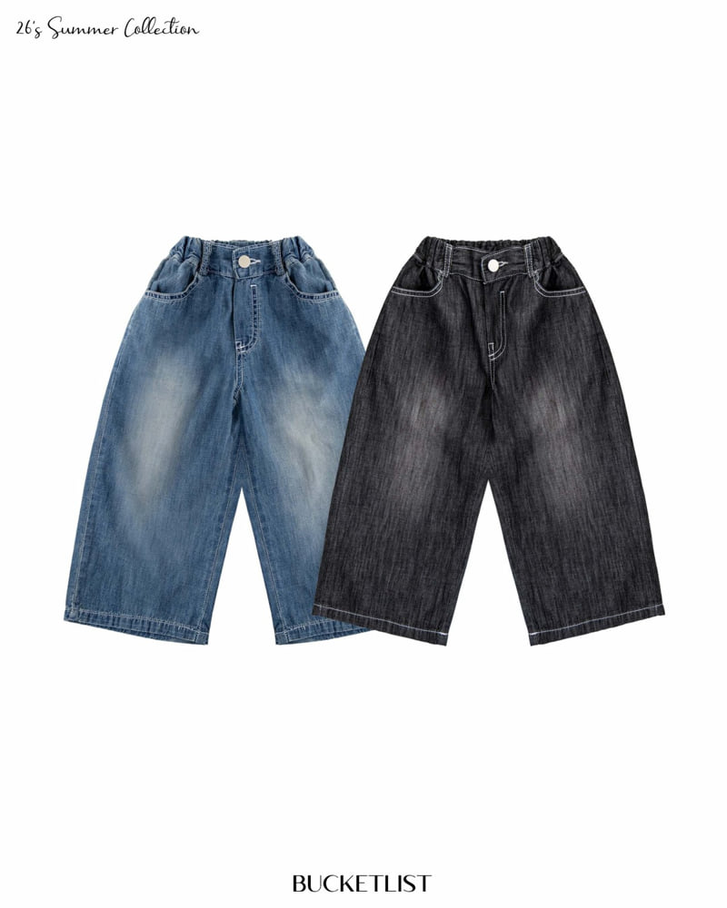 Bucket List - Korean Children Fashion - #kidsstore - Summer Slub Denim Pants