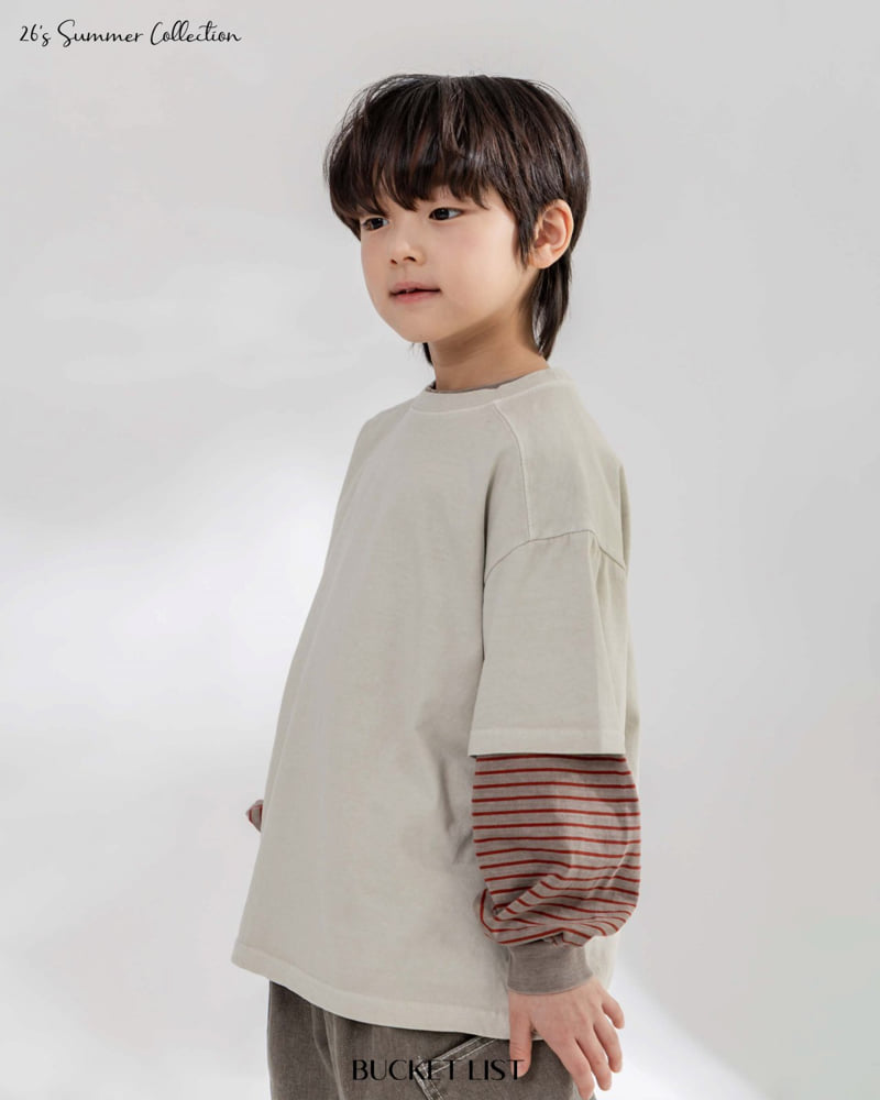 Bucket List - Korean Children Fashion - #kidzfashiontrend - Dyed Short Sleeve Tee - 5