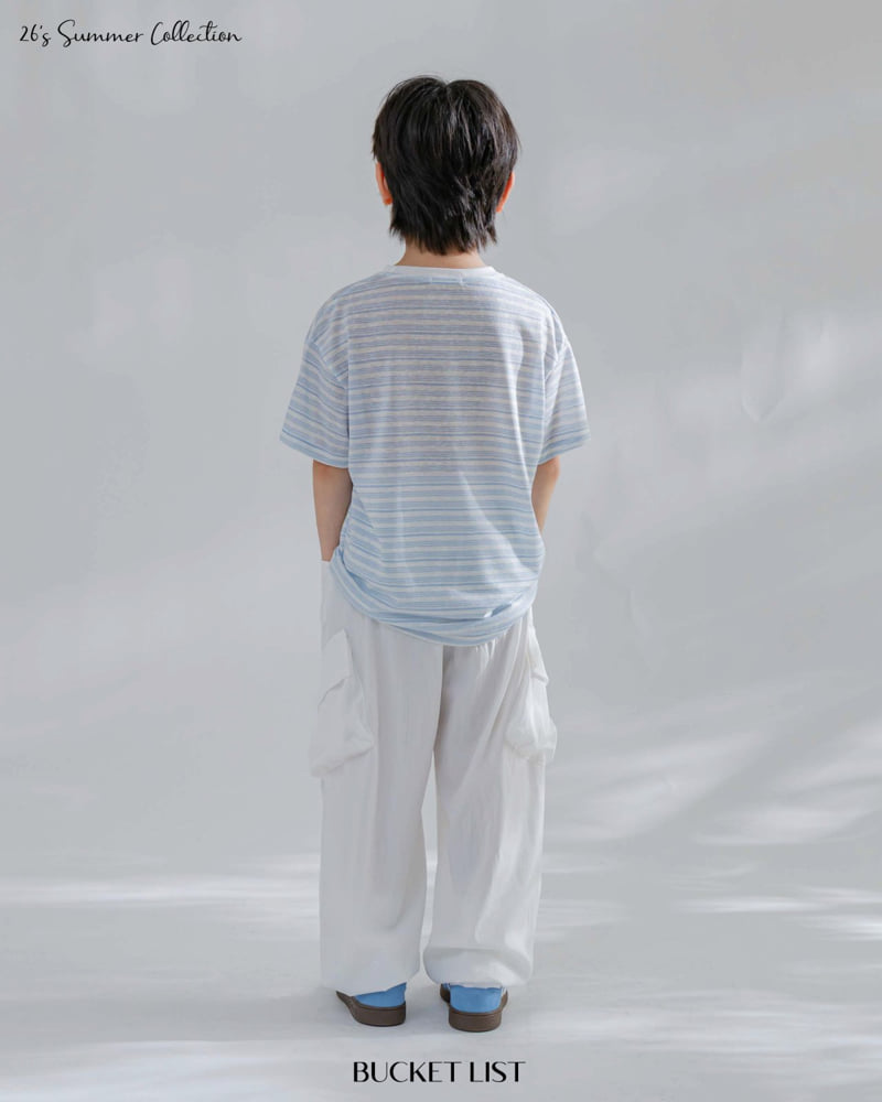 Bucket List - Korean Children Fashion - #kidzfashiontrend - Tencel Stripe Short Sleeve Tee - 9