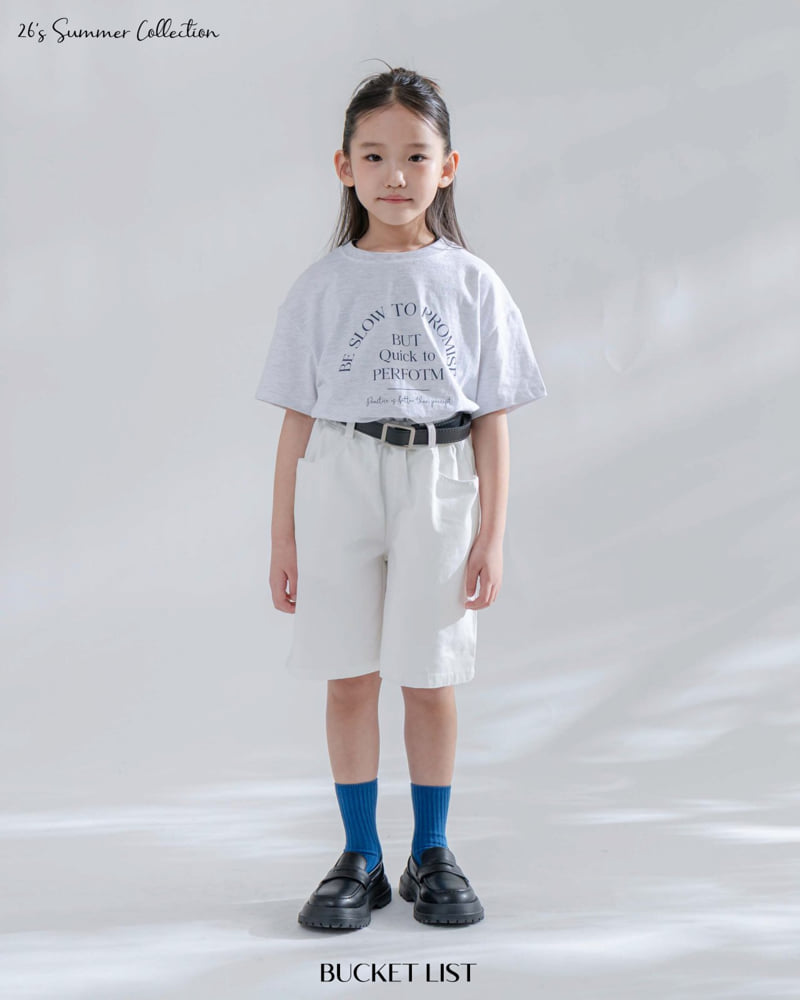 Bucket List - Korean Children Fashion - #kidzfashiontrend - Simple Letter Short Sleeve Tee - 8