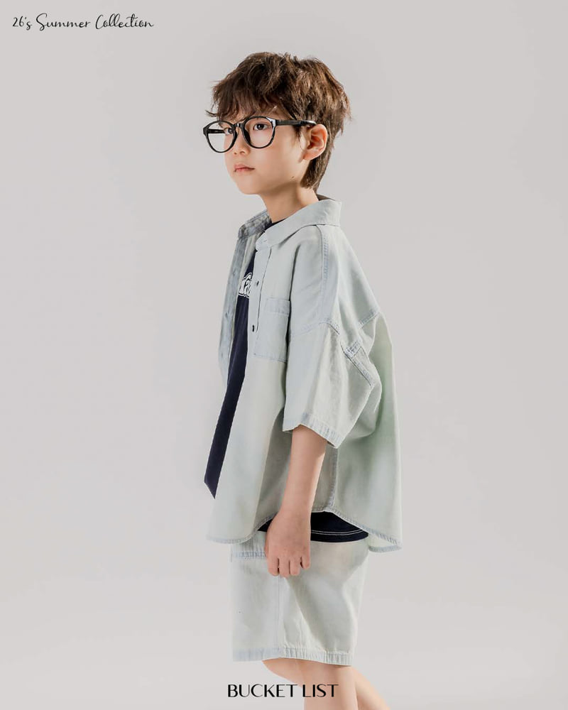 Bucket List - Korean Children Fashion - #kidzfashiontrend - Brush Denim Shorts - 3