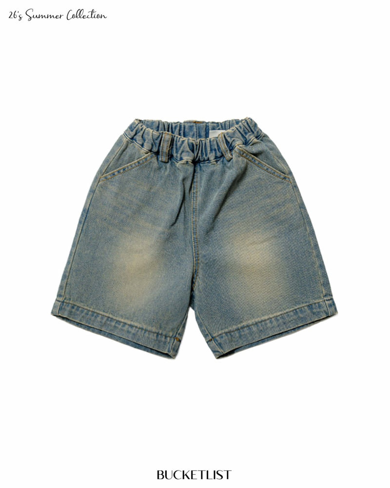 Bucket List - Korean Children Fashion - #littlefashionista - Washed Bermuda Denim Pants - 12