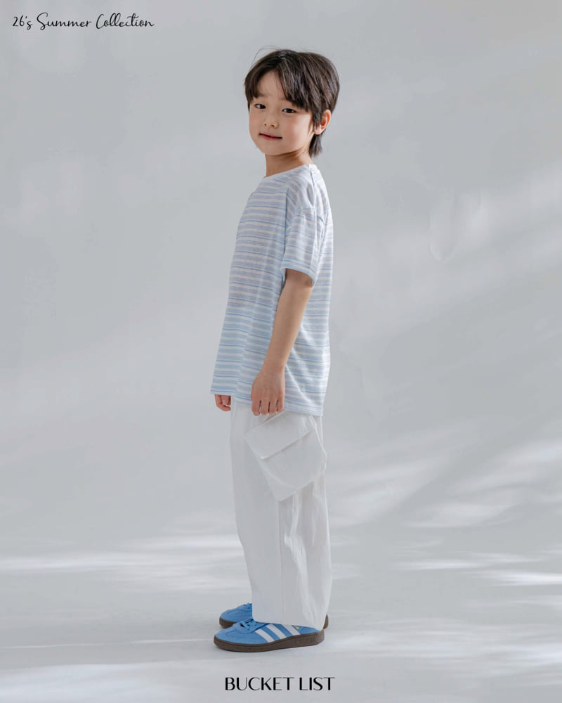 Bucket List - Korean Children Fashion - #littlefashionista - Tencel Stripe Short Sleeve Tee - 11