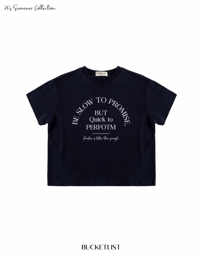 Bucket List - Korean Children Fashion - #littlefashionista - Simple Letter Short Sleeve Tee - 10
