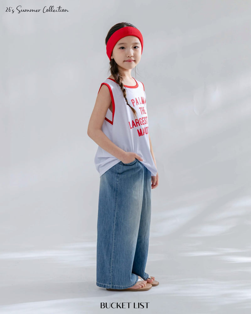 Bucket List - Korean Children Fashion - #Kfashion4kids - Summer Slub Denim Pants - 4