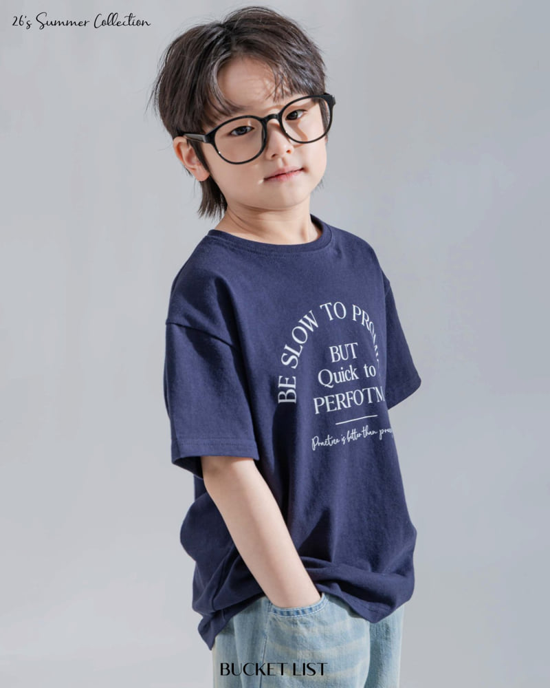 Bucket List - Korean Children Fashion - #magicofchildhood - Simple Letter Short Sleeve Tee - 11